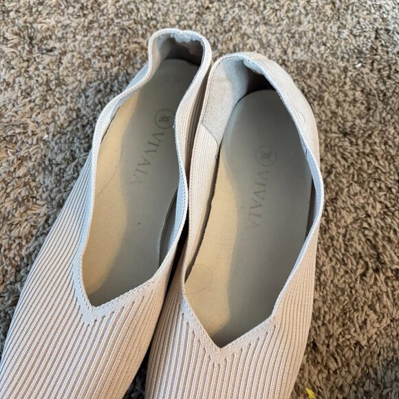 Vivaia cream Margot knit flats - Picture 6 of 7